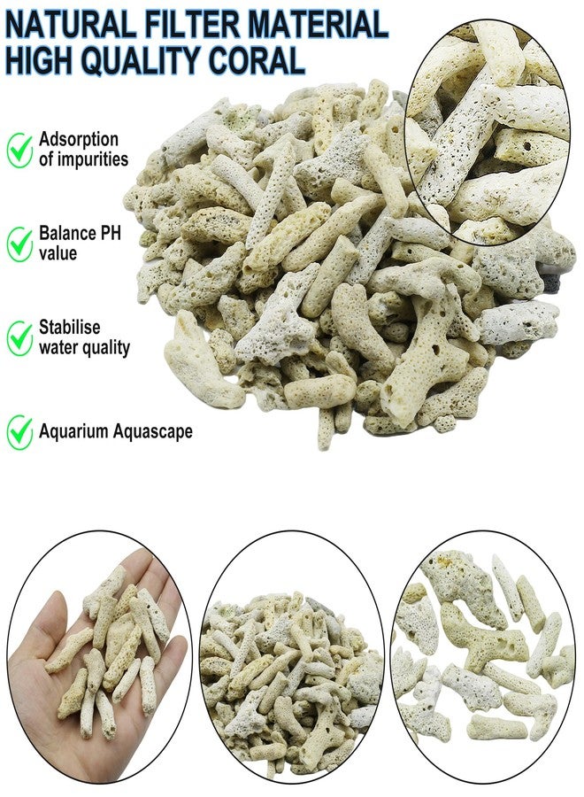 aeloer Crushed Coral for Aquarium with Filter Media Bags, Crushed Coral for Freshwater Aquarium Reusable Coral Filter for Fish Tank - Image 4